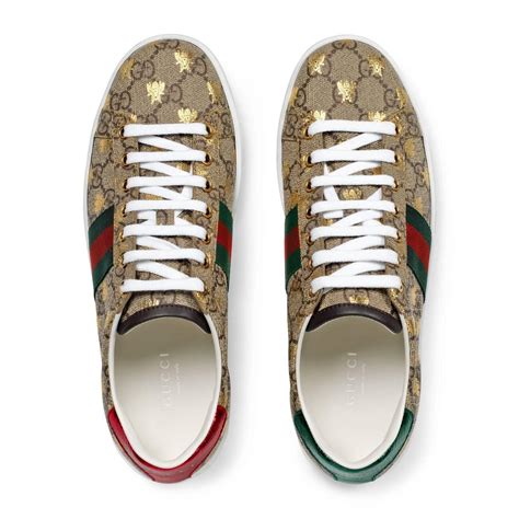 gucci women's new ace gg supreme sneaker with bees|gucci ace sneakers review.